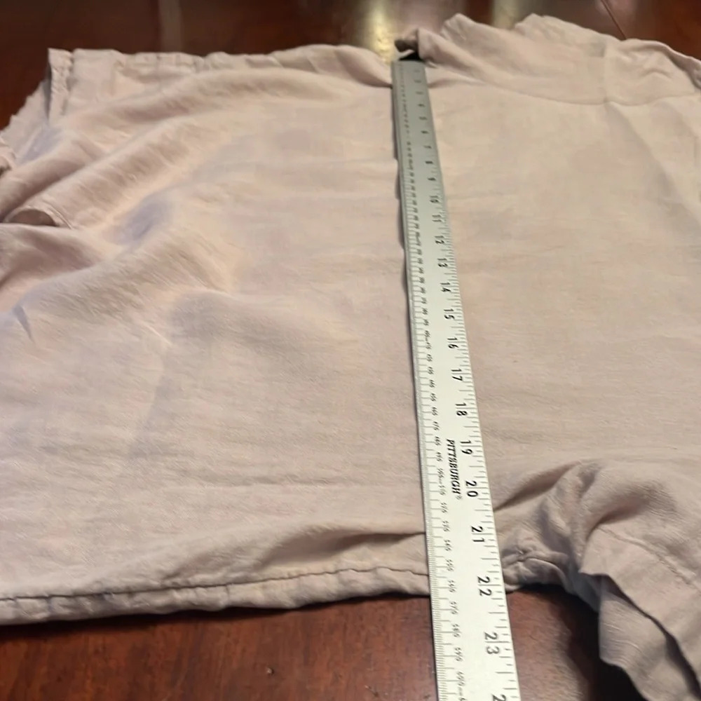 Rachel Zoe 100% Linen Short Sleeve top with botton back and tie front size XL - Picture 9 of 11